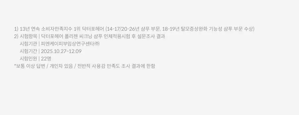 [단독기획] 닥터포헤어 폴리젠 씨크닝 샴푸 400ML기획 (+100ml) 탈모 볼륨 샴푸 상세페이지 13